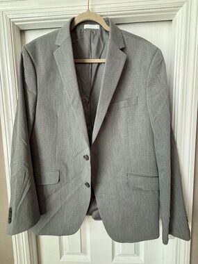 Kenneth Cole Light Gray Two-Button Men's Blazer